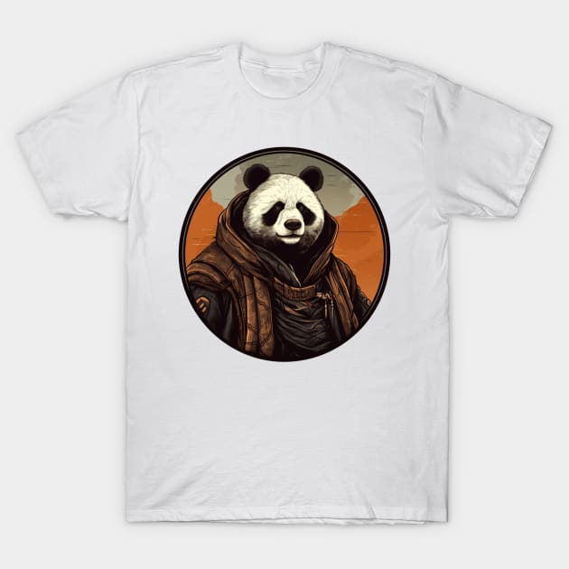 Cool Animals: Cartoon Vintage Funny Cool Panda T-Shirt by OscarVanHendrix